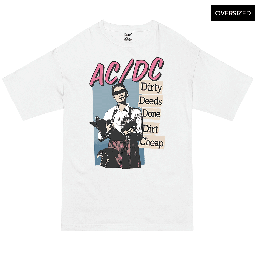 AC DC Dirty Deeds Oversized T-Shirt - Main Image