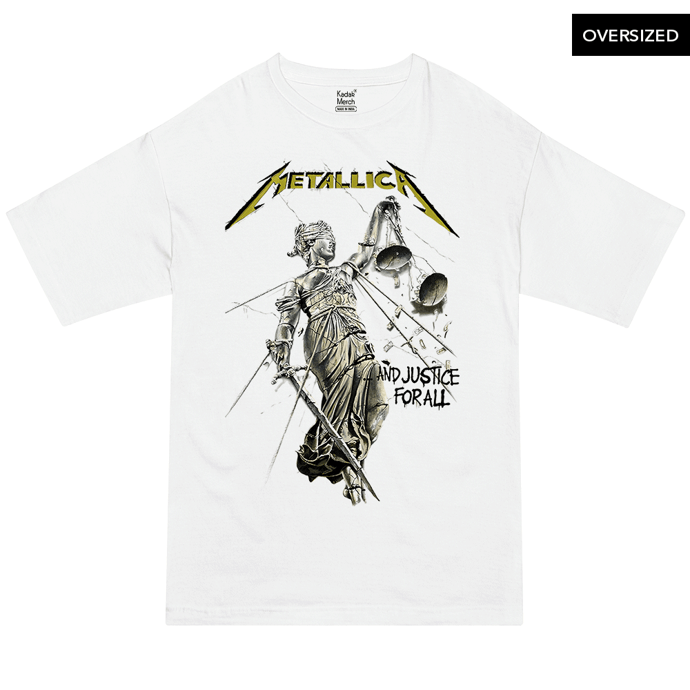 Metallica Justice Oversized T Shirt KadakMerch