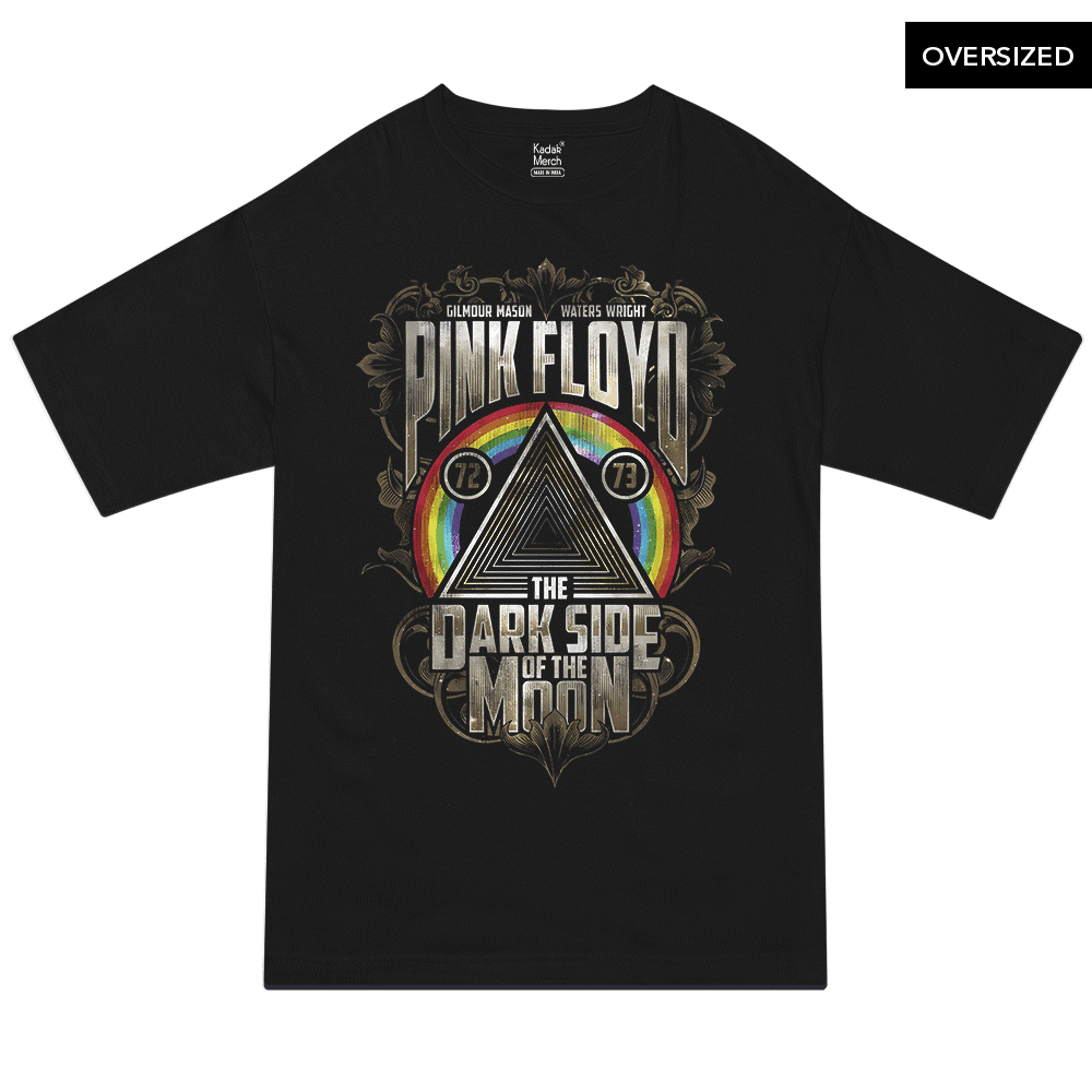 Oversized Shirt Pink Pink Floyd Shirt Pink Floyd Dark Side Gold