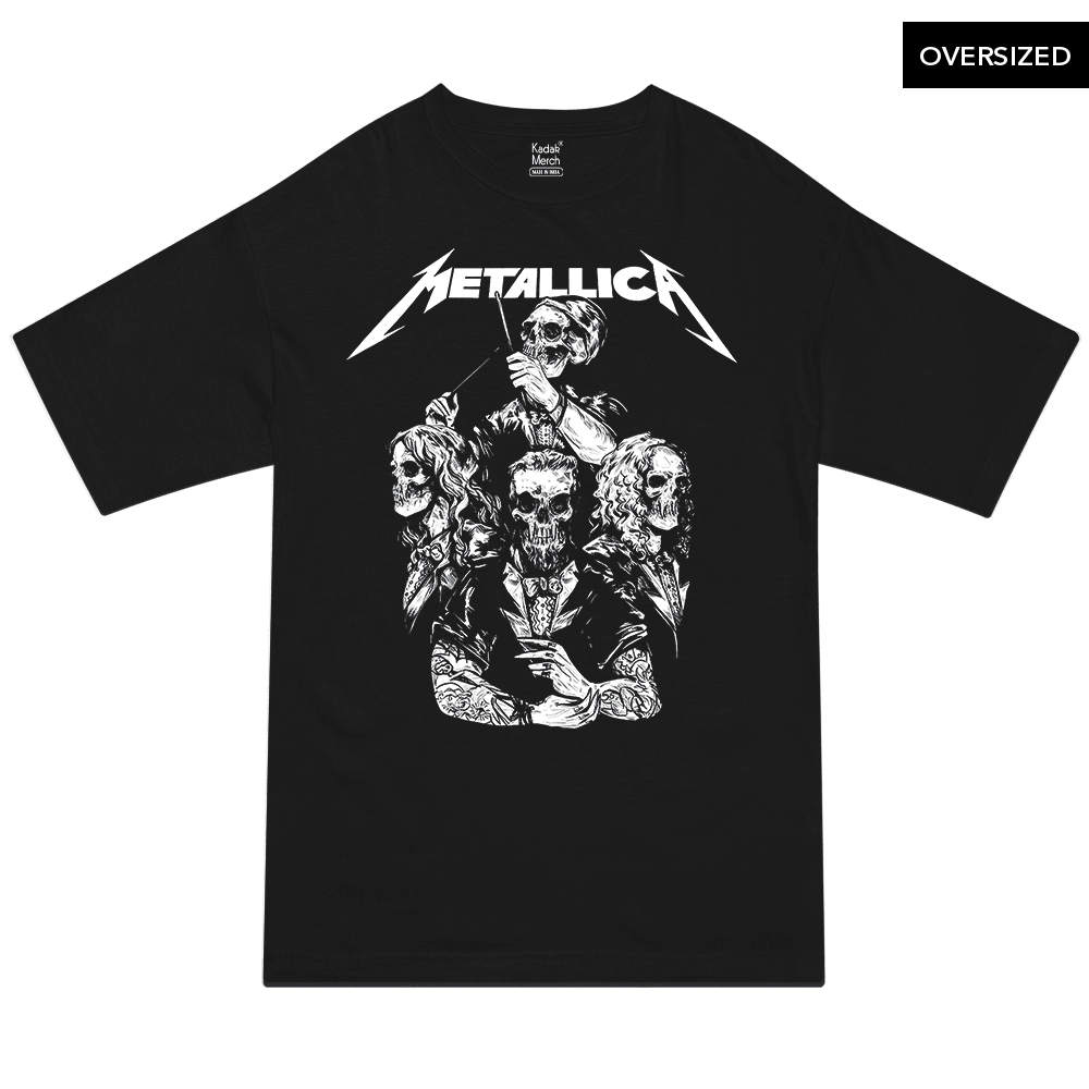Metallica Skull Tux Oversized T Shirt KadakMerch