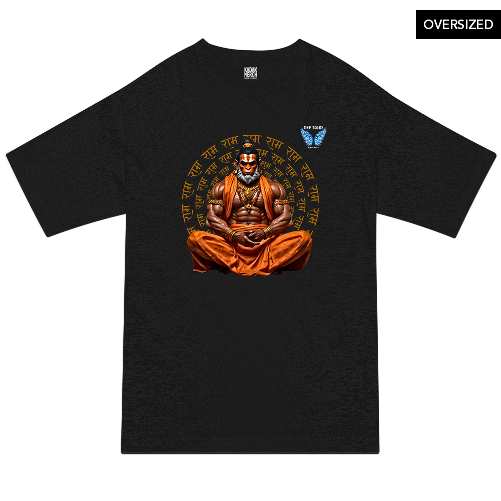 Chanting Hanuman Oversized T-Shirt