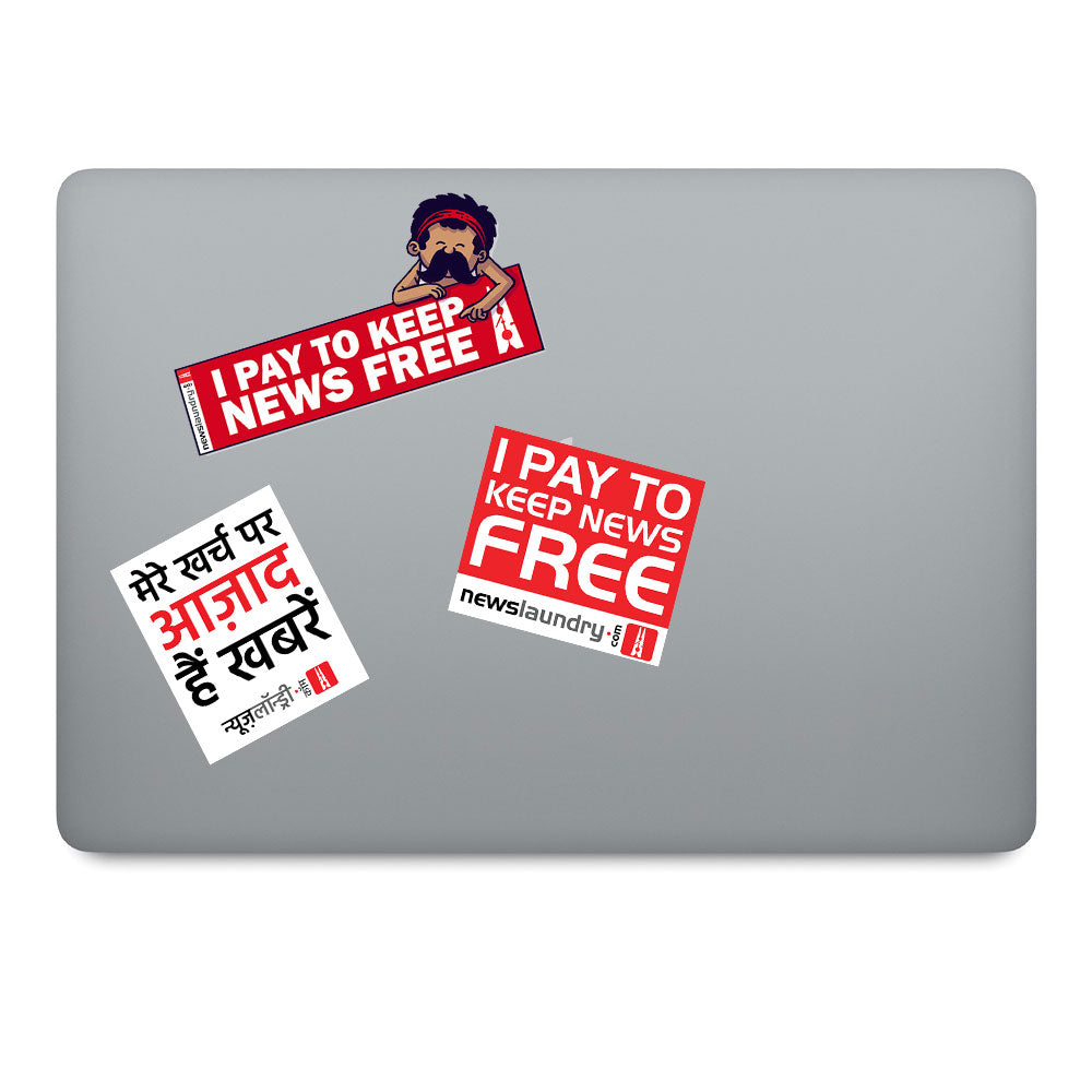 Newslaundry Laptop Stickers (Set of 3)