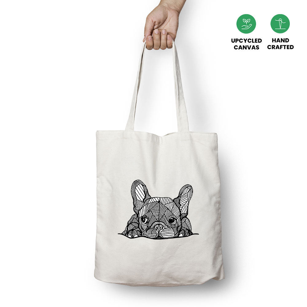 Frenchie Line Art Tote Bag