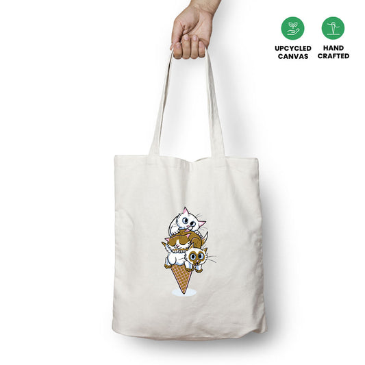 Kitty's On a Cone Tote Bag