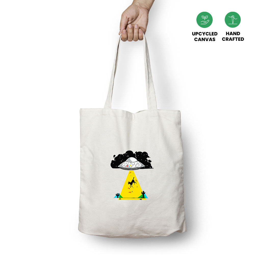 Pupper Abduction Tote Bag