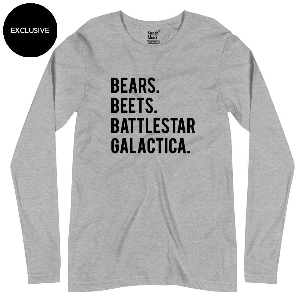 Bears. Beets. Battlestar. Galactica. Full Sleeves T-Shirt