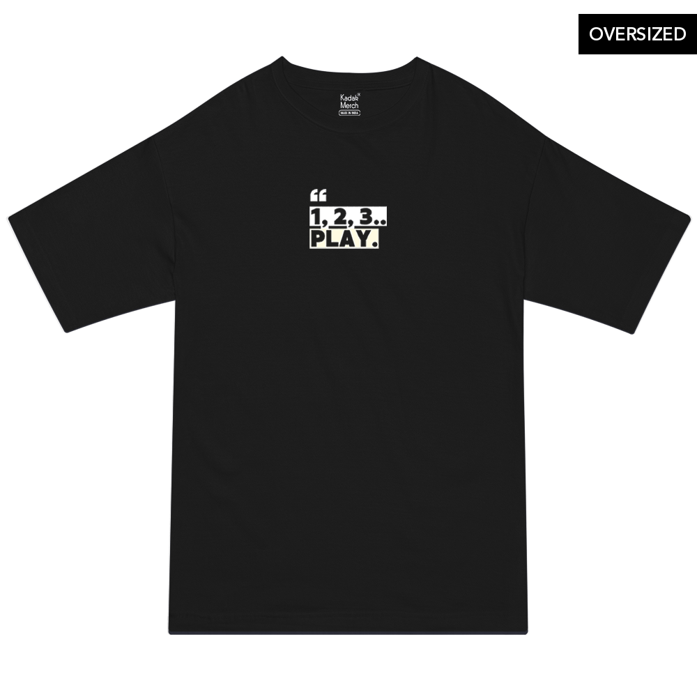 123 Play Oversized T-Shirt S / Black T-Shirts