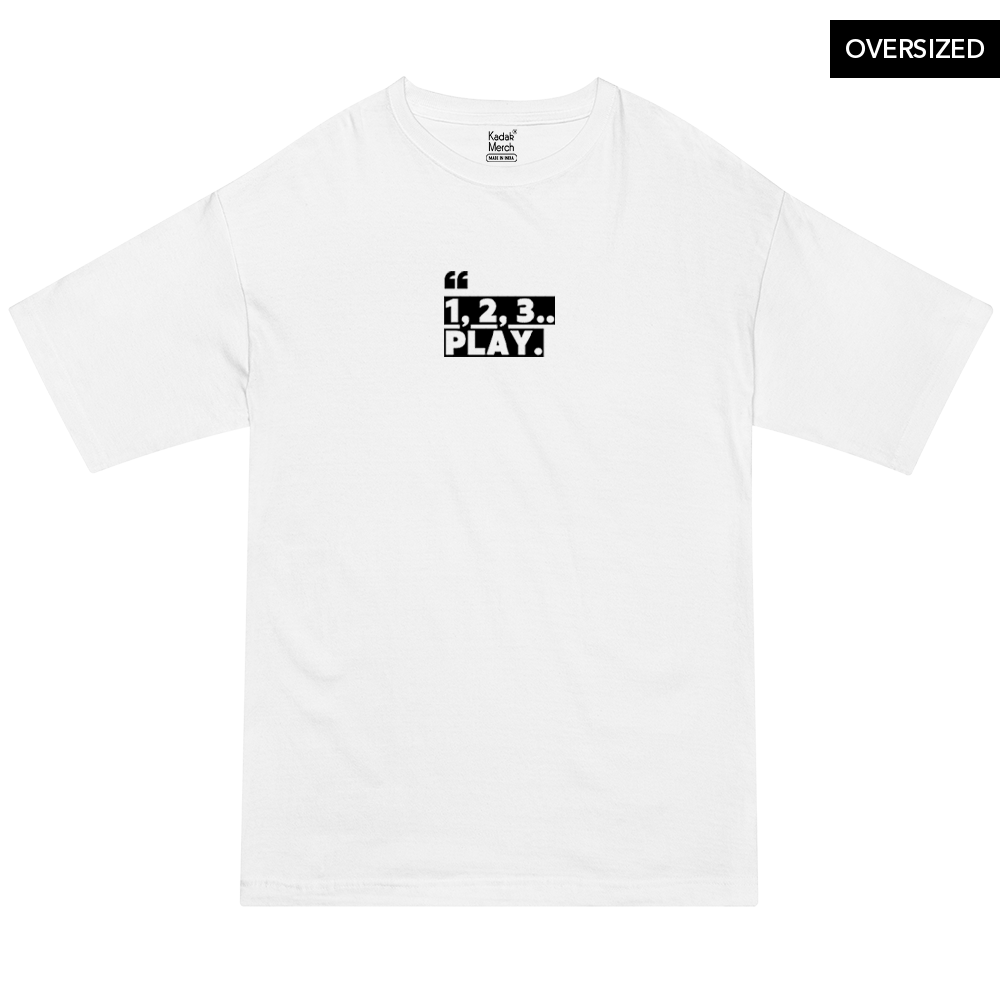 123 Play Oversized T-Shirt S / White T-Shirts