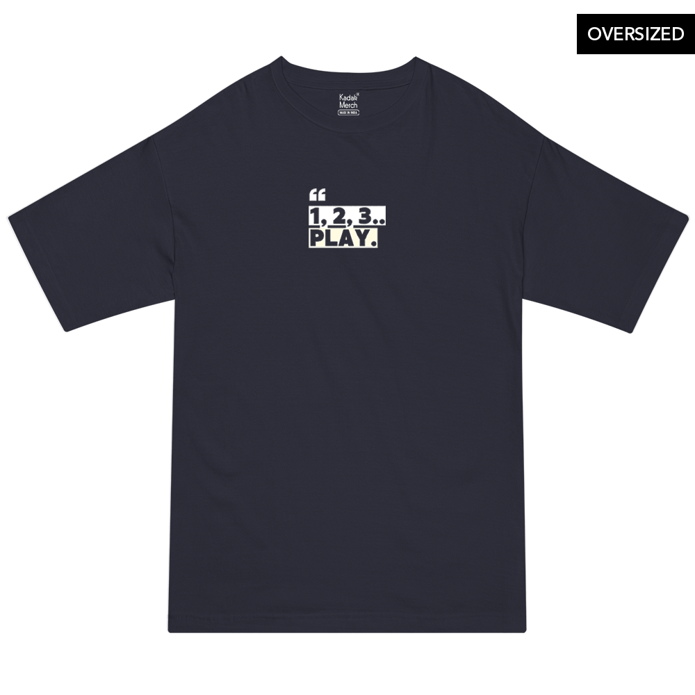 123 Play Oversized T-Shirt S / Navy Blue T-Shirts