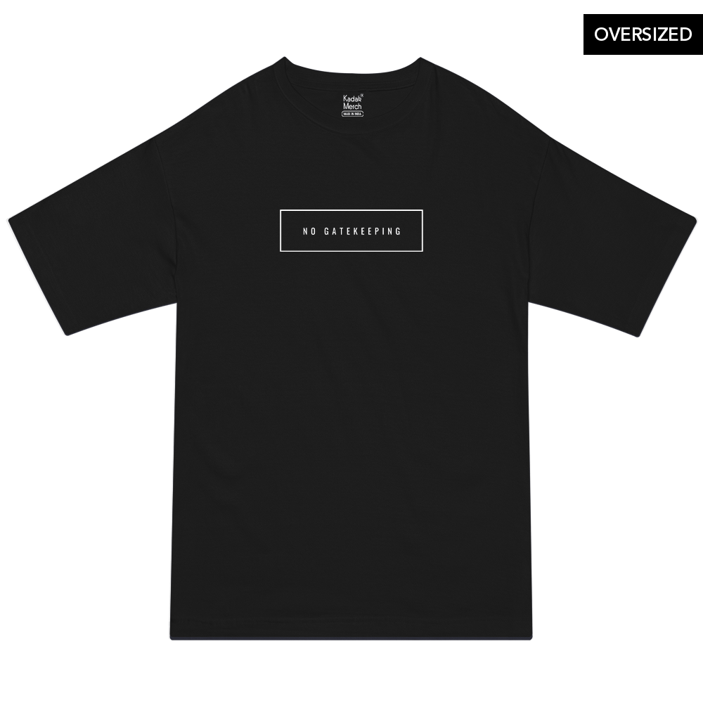 No Gatekeeping Oversized T-Shirt S / Black T-Shirts