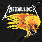 Metallica - Flaming Skull Tour Oversized T-Shirt T-Shirts