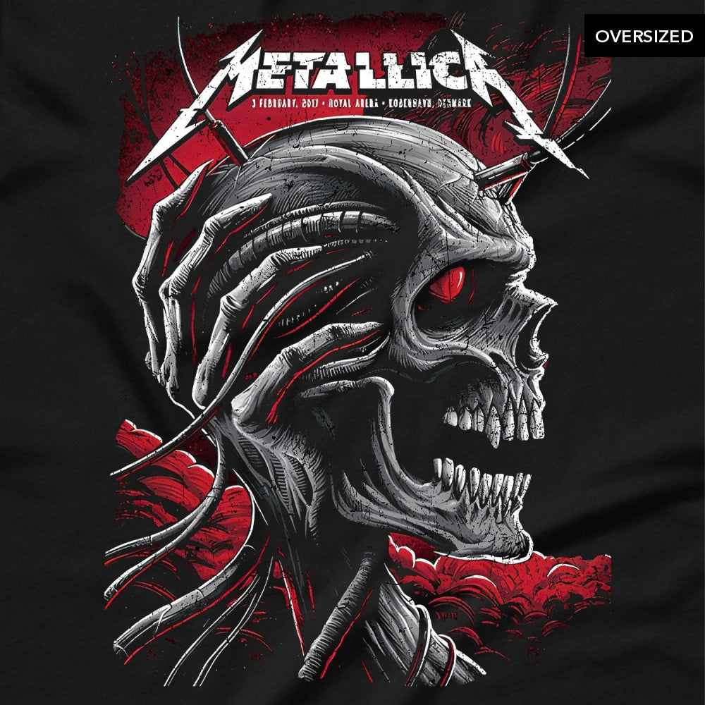 Metallica - Denmark 17 Tour Oversized T-Shirt T-Shirts