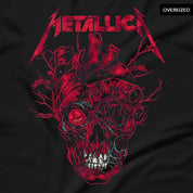 Metallica - Heart Skull Oversized T-Shirt T-Shirts