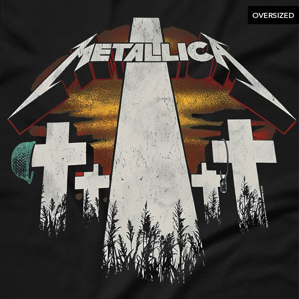 Metallica Amplified Collection – T-Shirt Uomo Master Of Puppets Revamp, Carbone, Taglie S-XXL, 100% Cotone