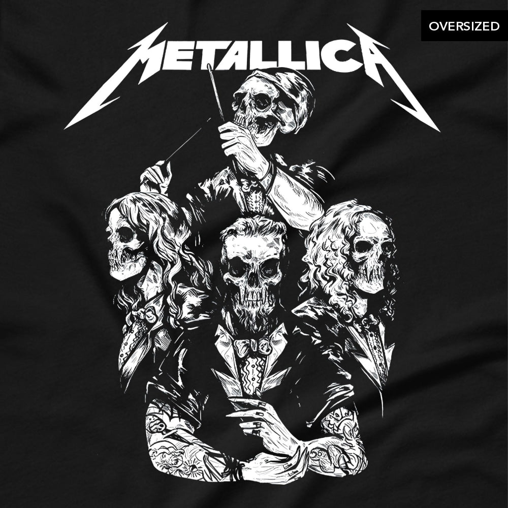 Metallica Skull Tux Oversized T Shirt KadakMerch