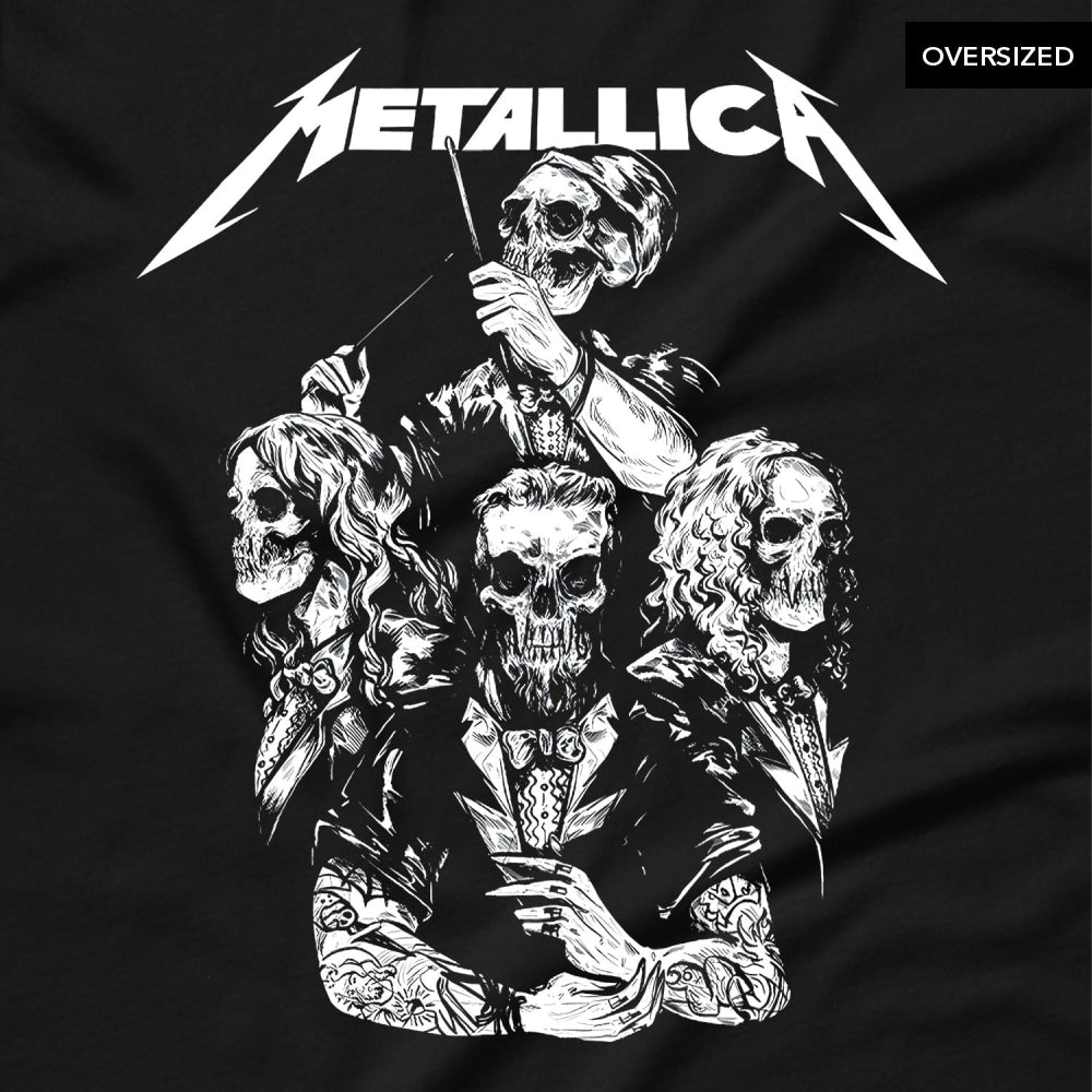 Metallica - Skull Tux Oversized T-Shirt T-Shirts