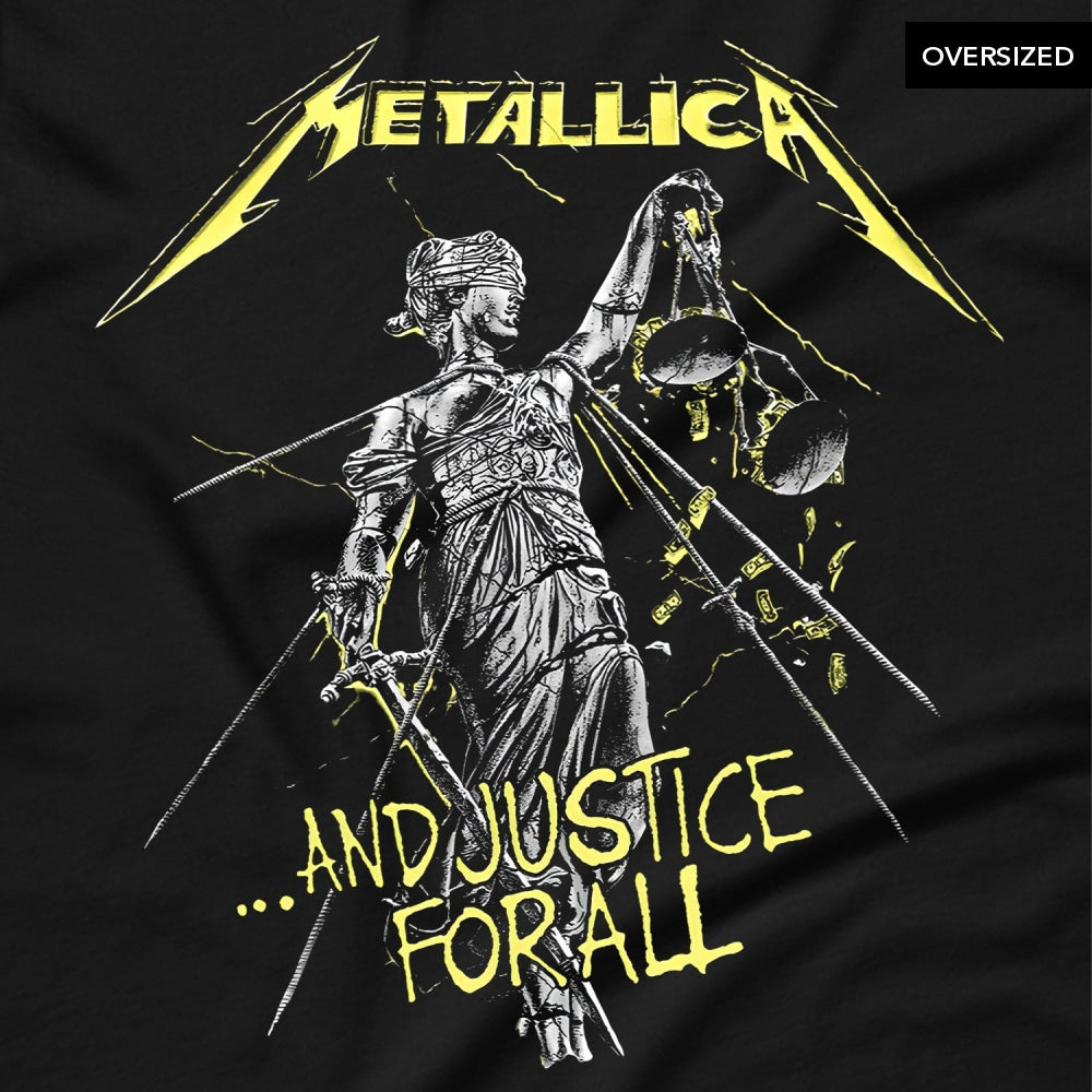 Metallica - And Justice For All Oversized T-Shirt T-Shirts