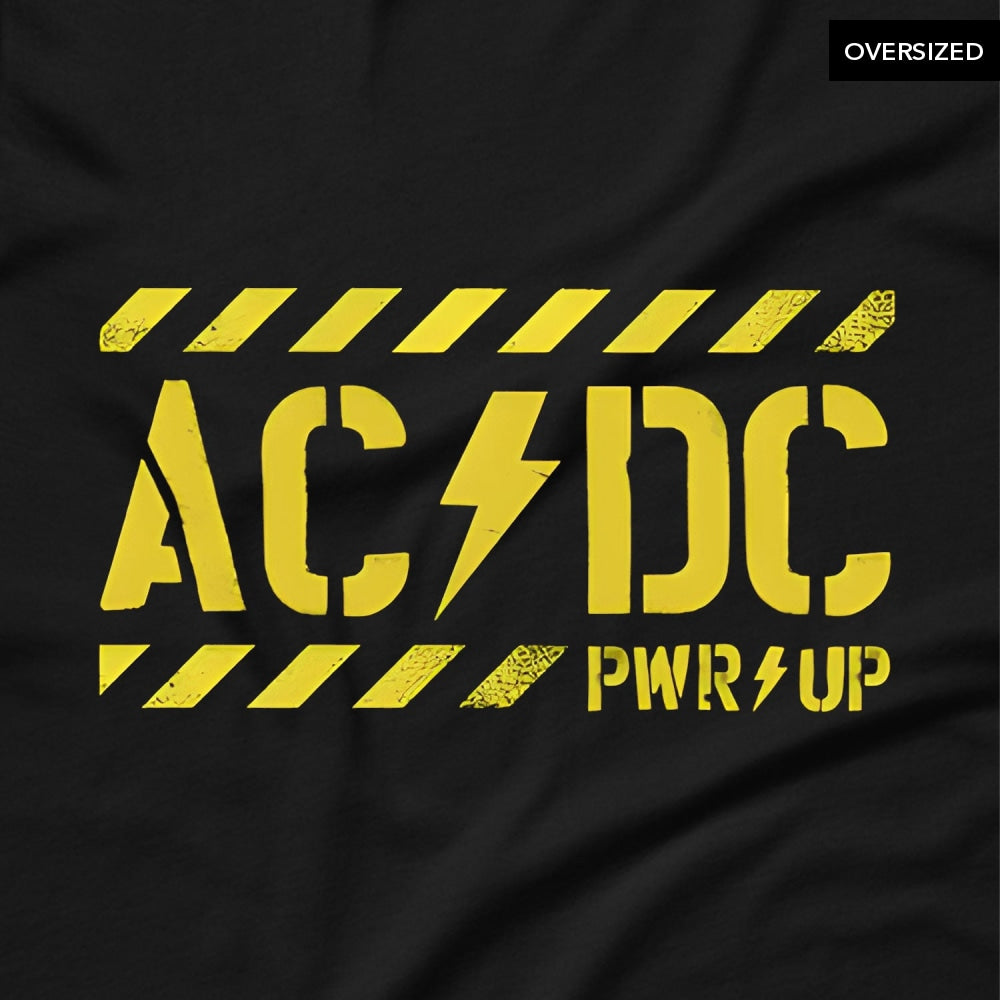 Ac Dc - Pwr Up Oversized T-Shirt T-Shirts