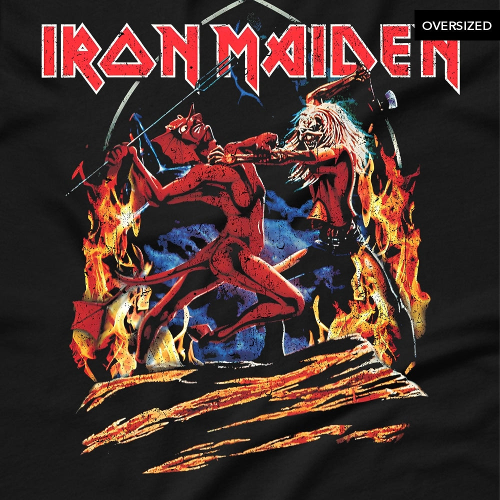 Iron Maiden - Run To The Hills Chapel Oversized T-Shirt T-Shirts