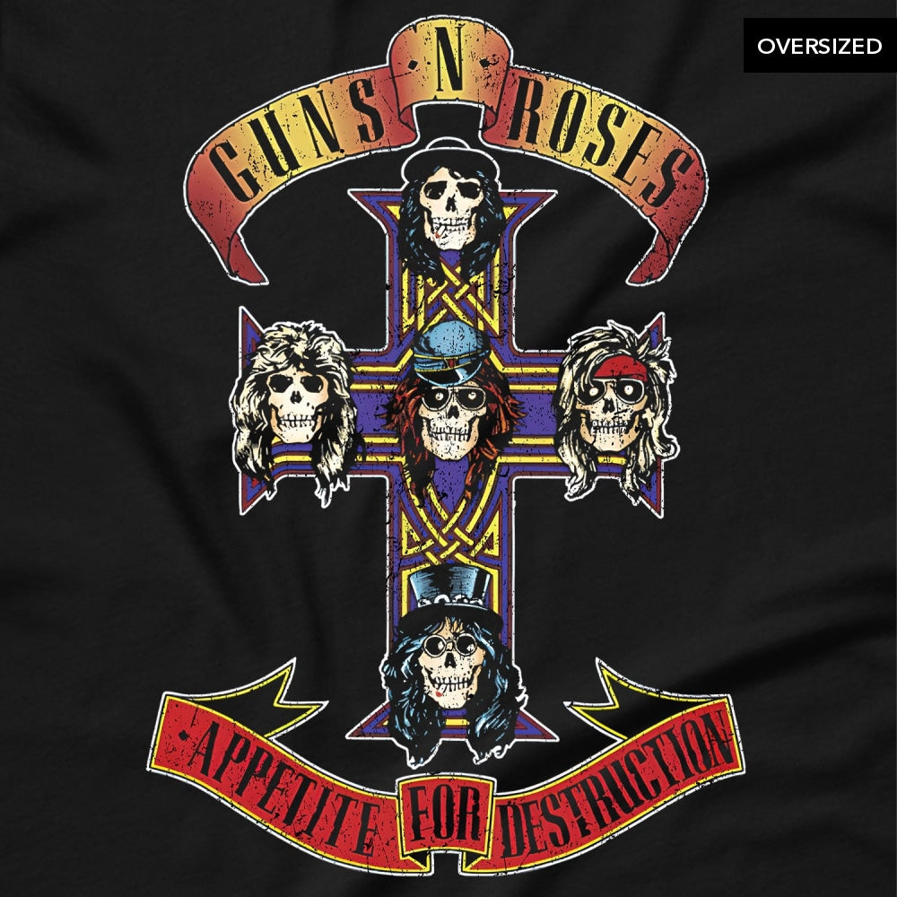 Guns N Roses - Appetite For Destruction Oversized T-Shirt T-Shirts