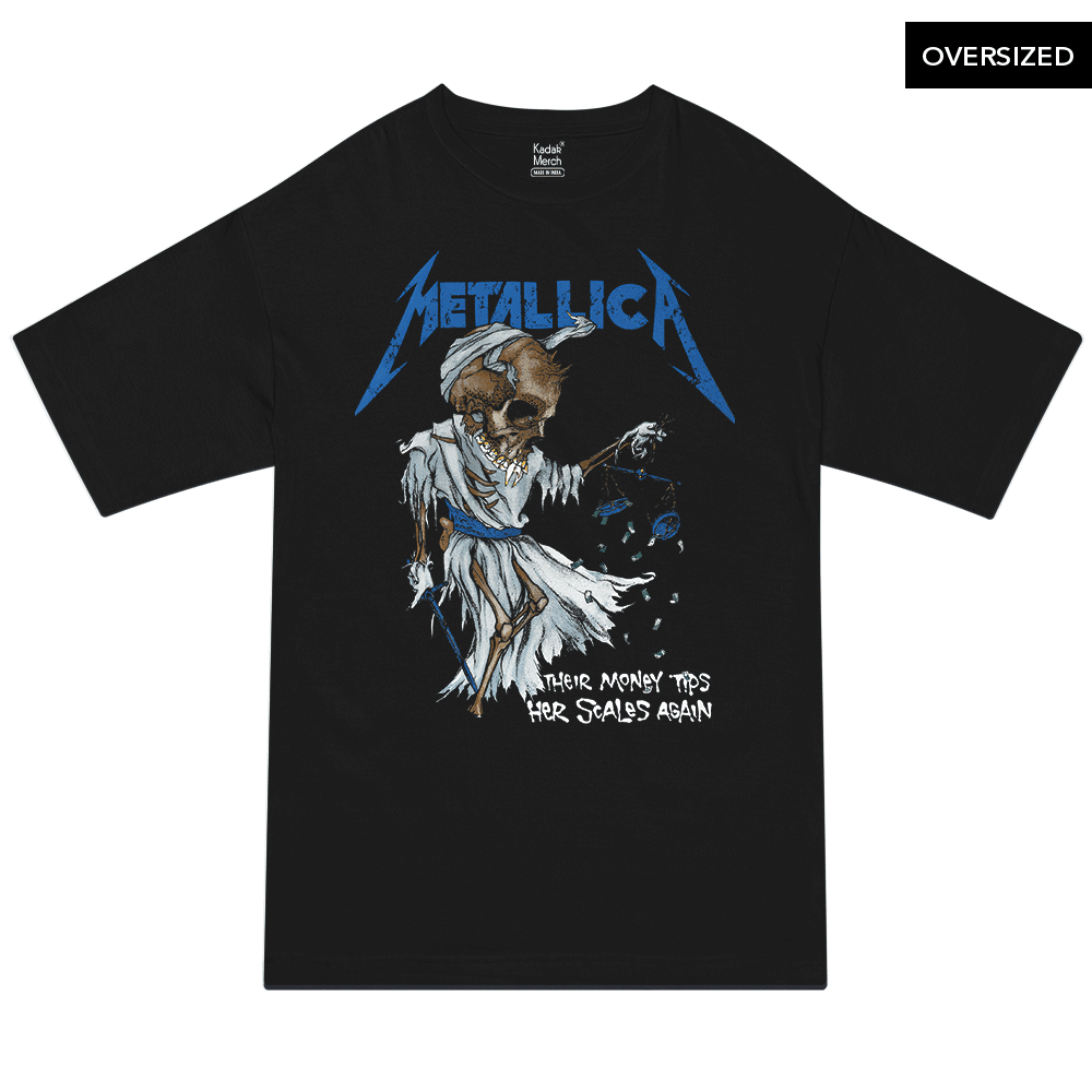 Metallica - Tip Scales Oversized T-Shirt S / Black T-Shirts