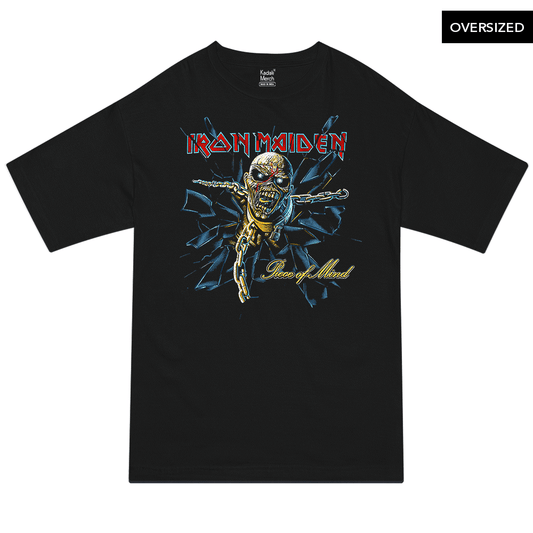 Iron Maiden - Pom Shattered Glass Oversized T-Shirt S / Black T-Shirts