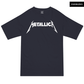 Metallica - Distressed Logo Oversized T-Shirt S / Navy Blue T-Shirts
