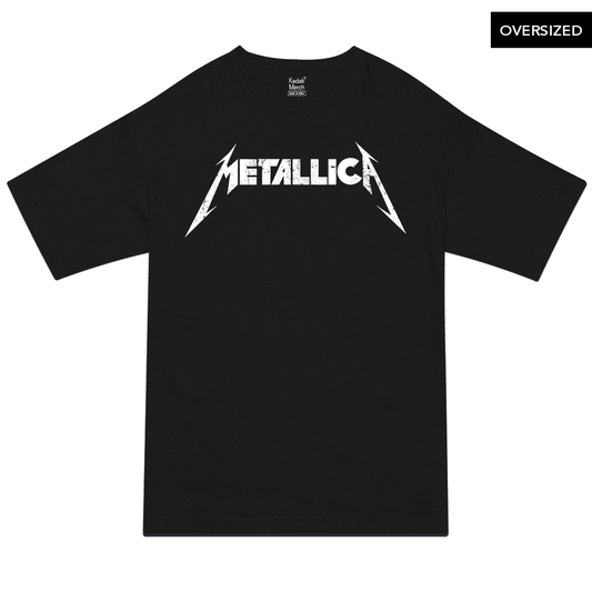 Metallica - Distressed Logo Oversized T-Shirt S / Black T-Shirts