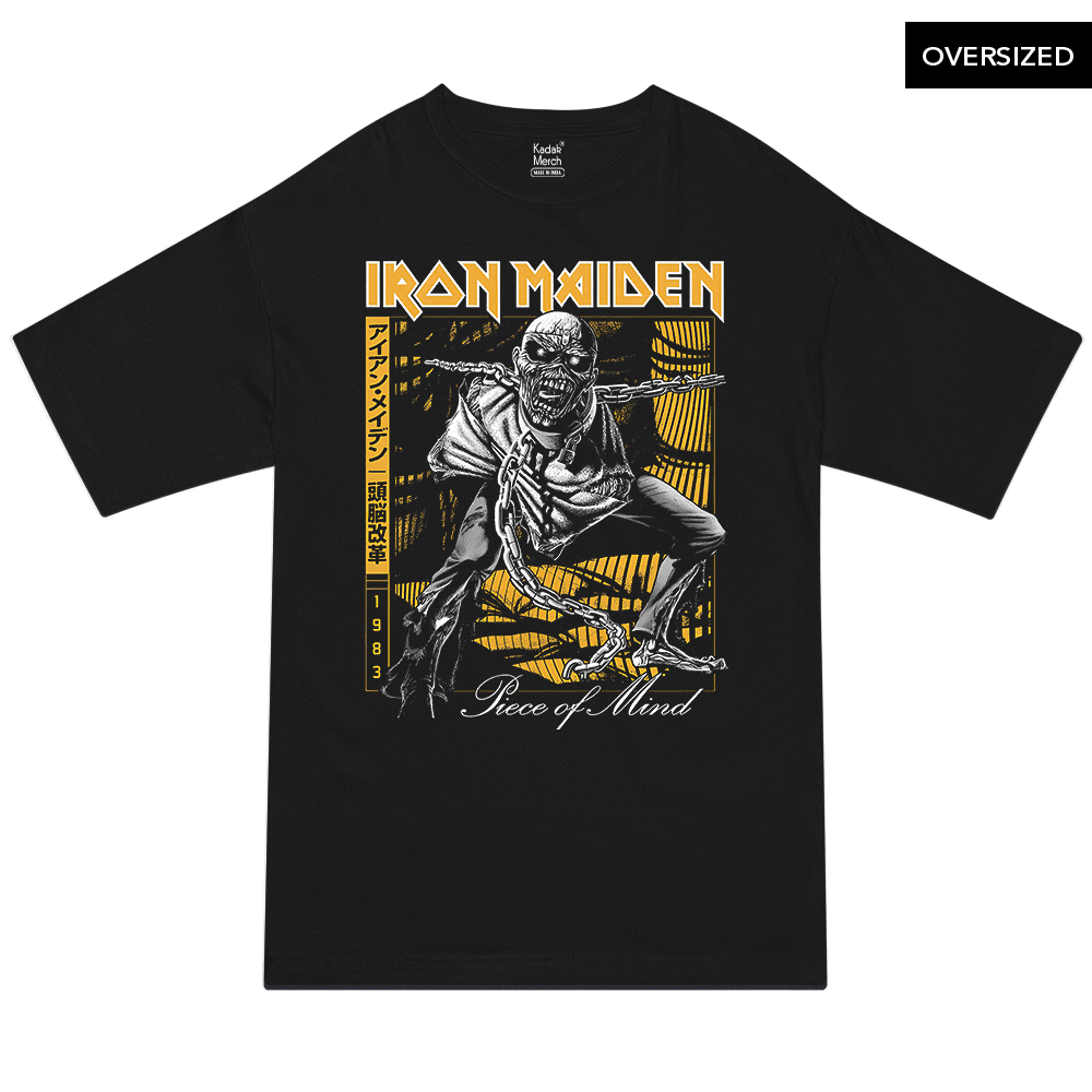 Iron Maiden - Pom Japanese Oversized T-Shirt Xs / Black T-Shirts