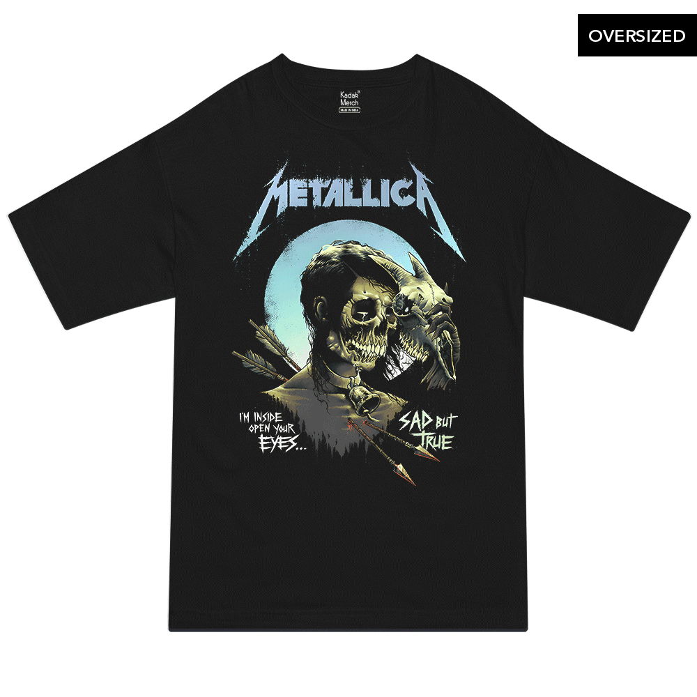 Metallica - Sad But True Oversized T-Shirt S / Black T-Shirts