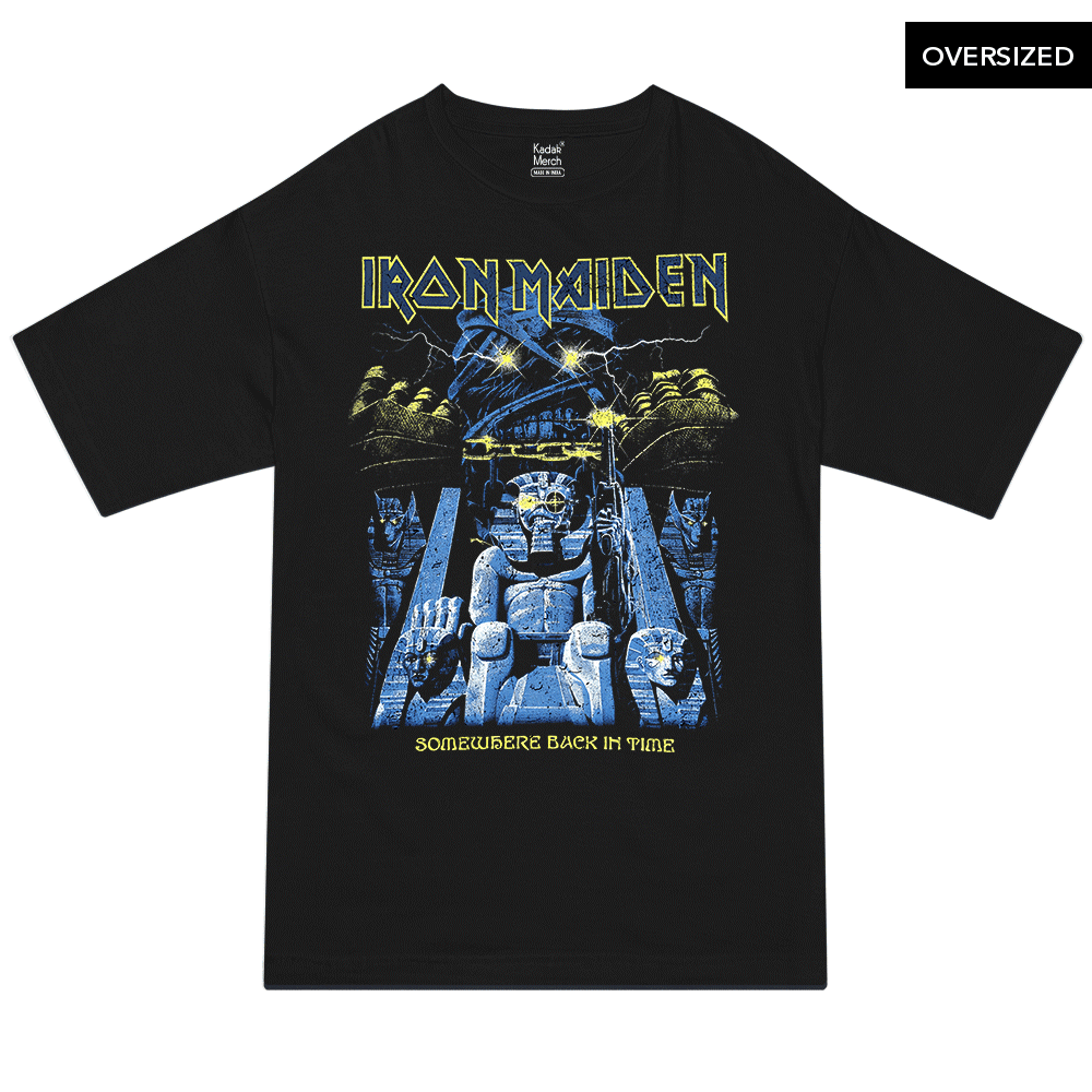 Iron Maiden - Back In Time Mummy Oversized T-Shirt Xs / Black T-Shirts