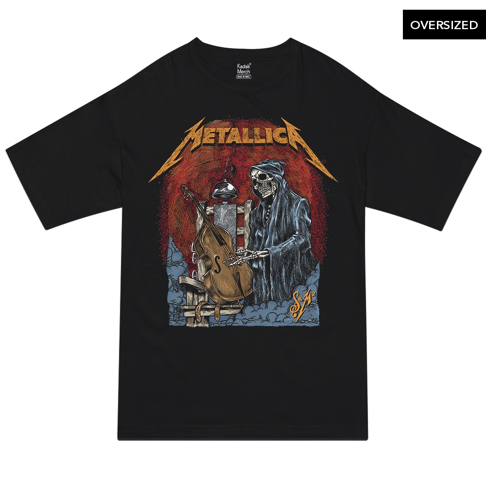 Metallica - Cello Reaper Oversized T-Shirt S / Black T-Shirts