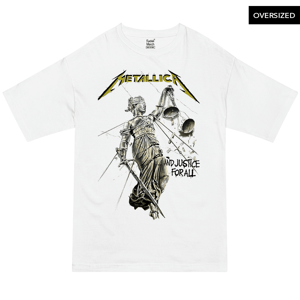 Metallica - Justice Oversized T-Shirt S / White T-Shirts