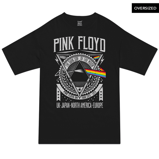 Pink Floyd - The Dark Side Of Moon Tour Oversized T-Shirt S / Black T-Shirts