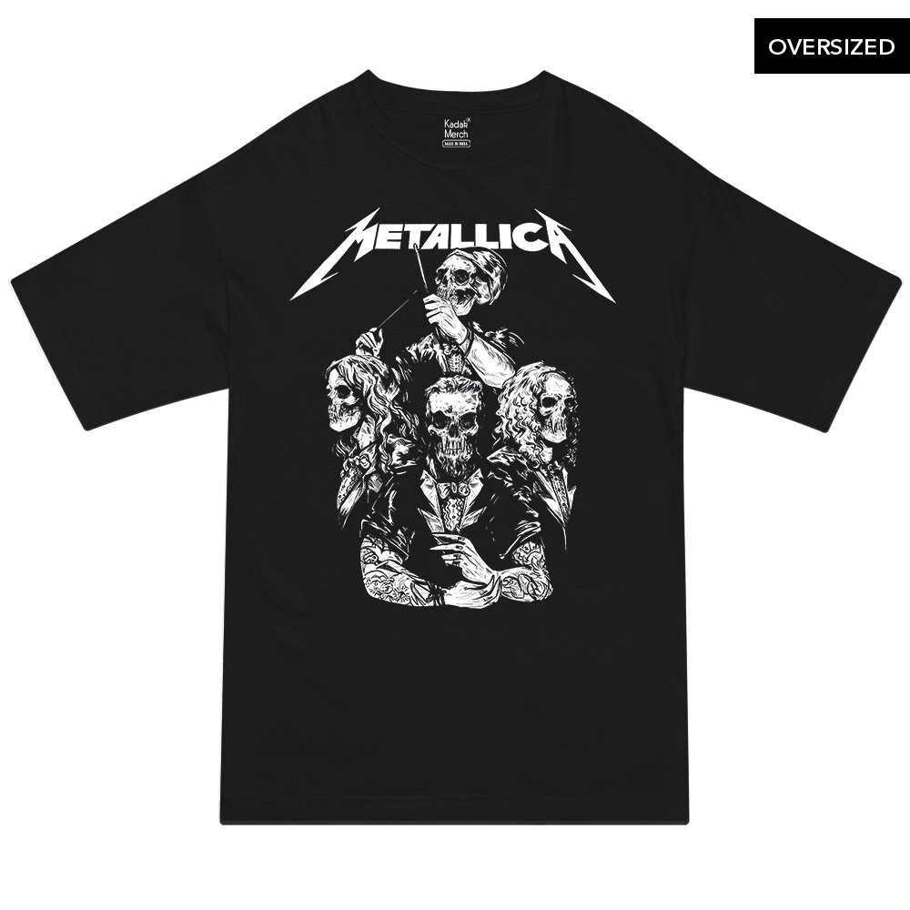 Metallica - Skull Tux Oversized T-Shirt S / Black T-Shirts