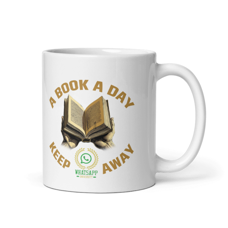 Book a Day Keeps Whatsapp University Away Mug