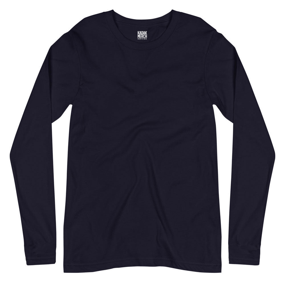 100% Cotton Basics Full Sleeves T-Shirt - Navy Blue