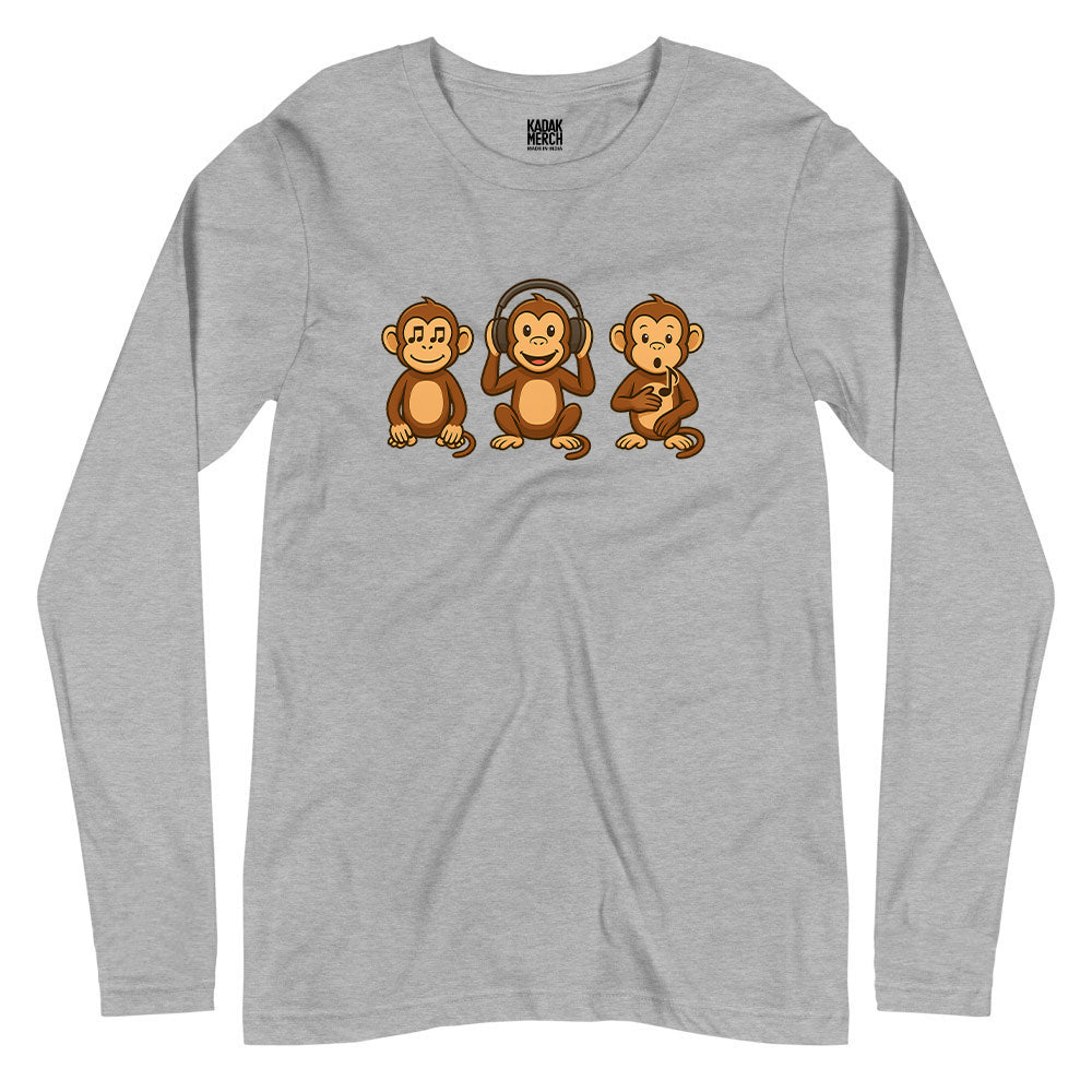 3 Musical Monkeys Full Sleeves T-Shirt