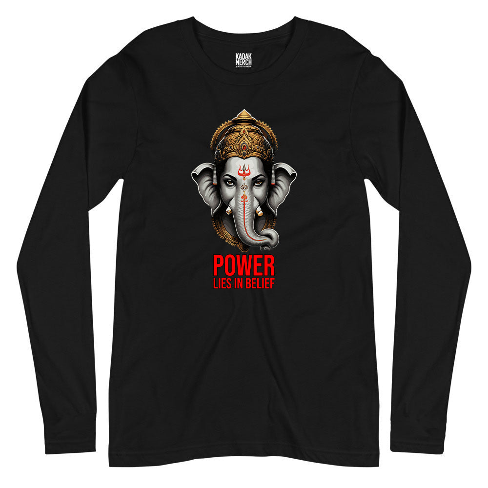 Power Lies in Belief Full Sleeves T-Shirt