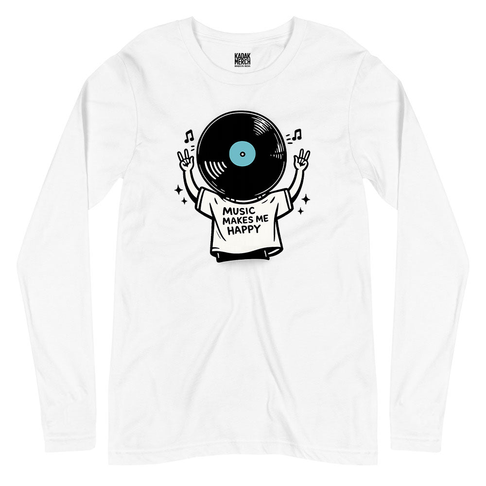 Music Makes Me Happy Full Sleeves T-Shirt