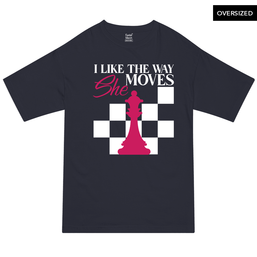 I Like The Way She Moves Oversized T-Shirt Xs / Navy Blue T-Shirts