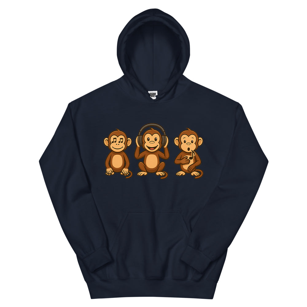 3 Musical Monkeys Hoodie