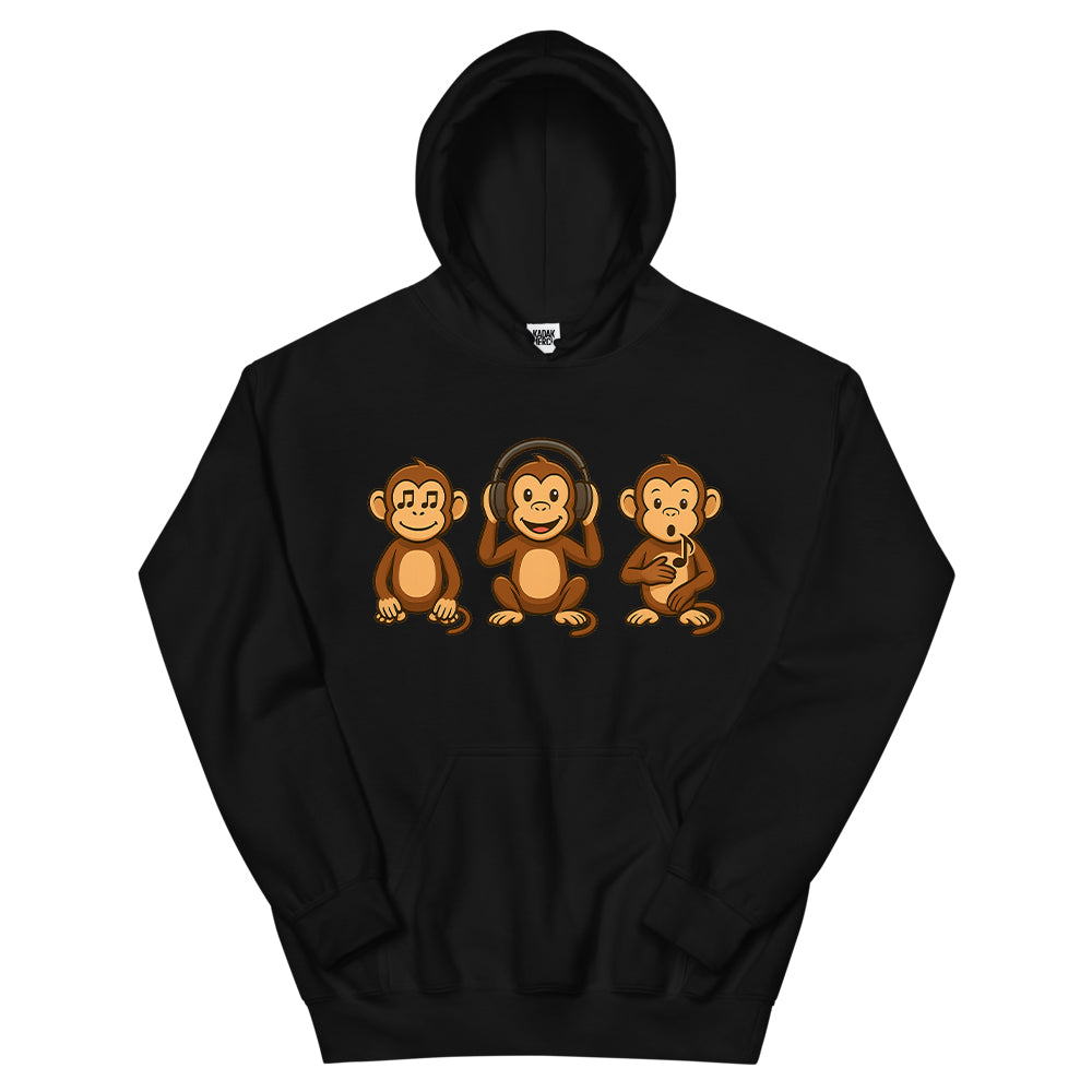 3 Musical Monkeys Hoodie