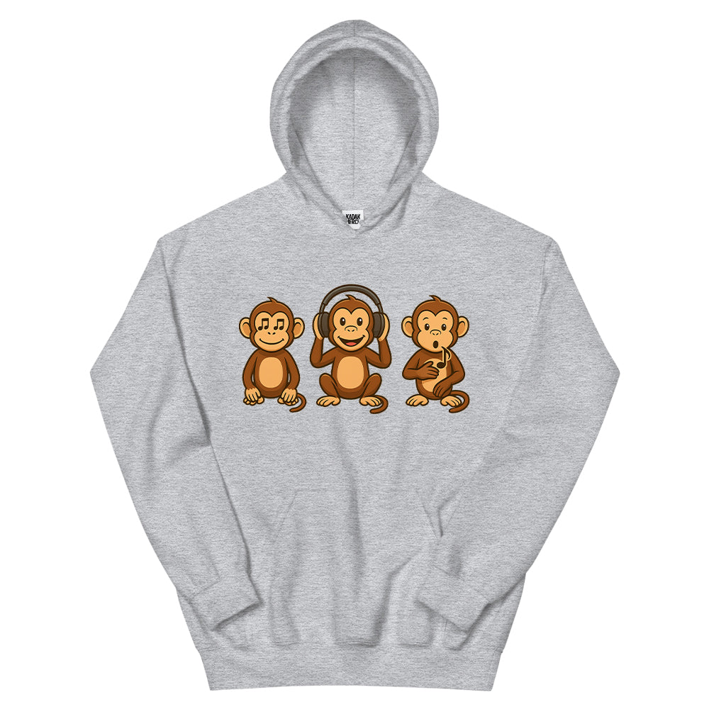 3 Musical Monkeys Hoodie