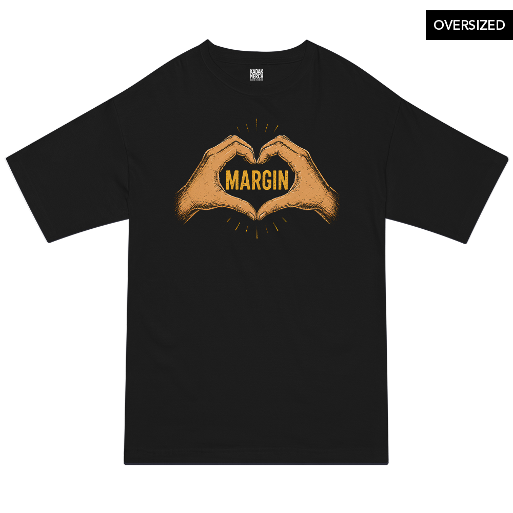 Margin Oversized T-Shirt - S / Black - Oversized T-Shirts
