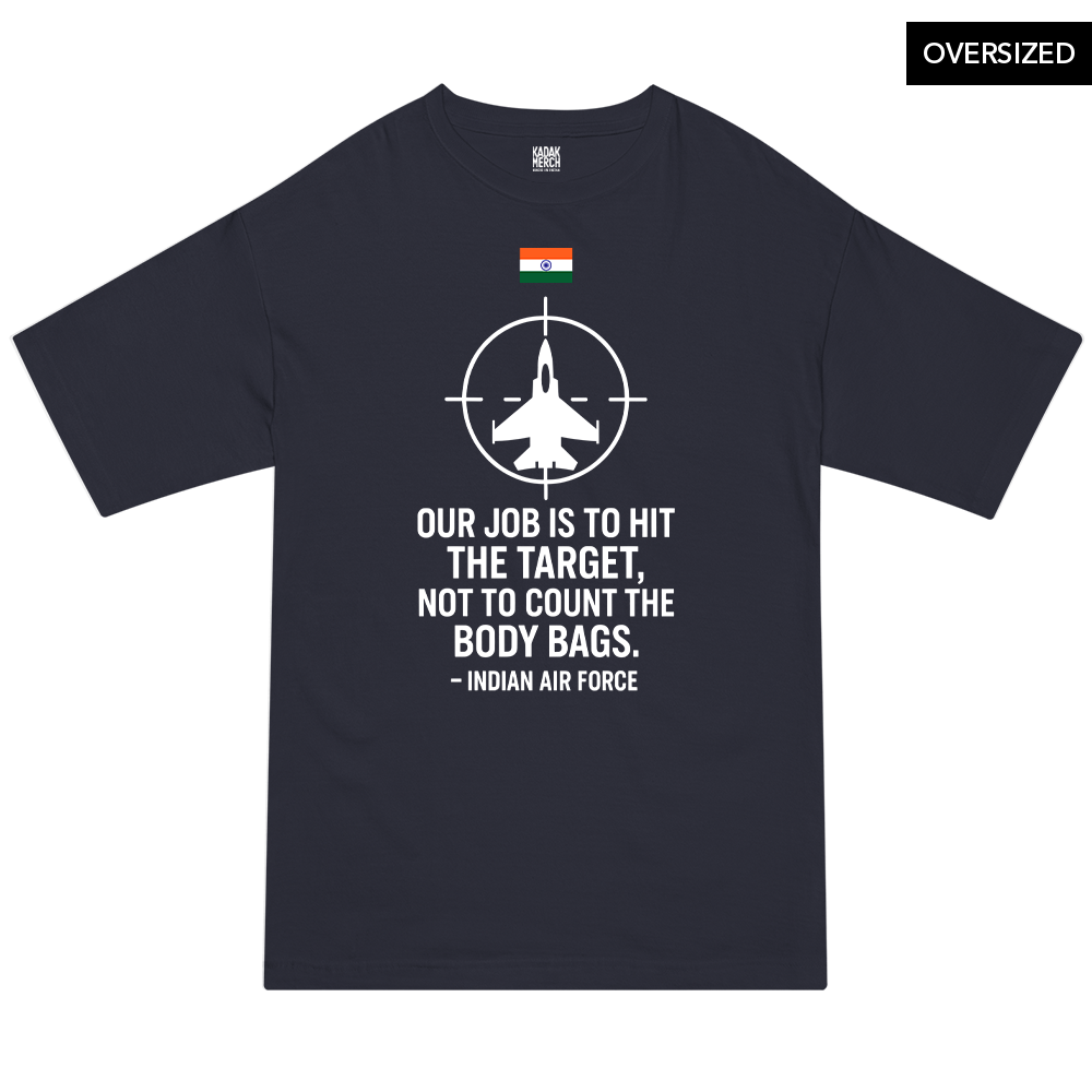 Indian Airforce - We Don't Count The Body Bags Oversized T-Shirt