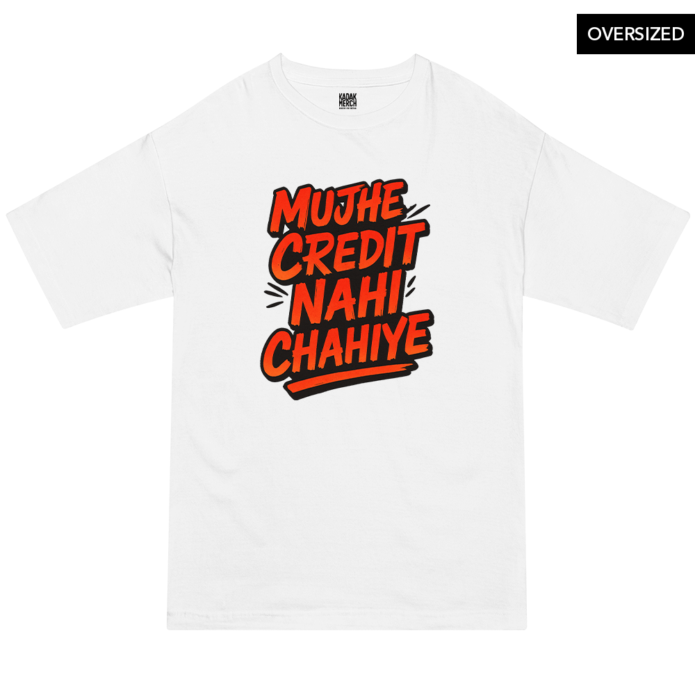 Credit Oversized T-Shirt S / White Oversized T-Shirts