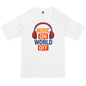 Music On World Off Oversized T-Shirt