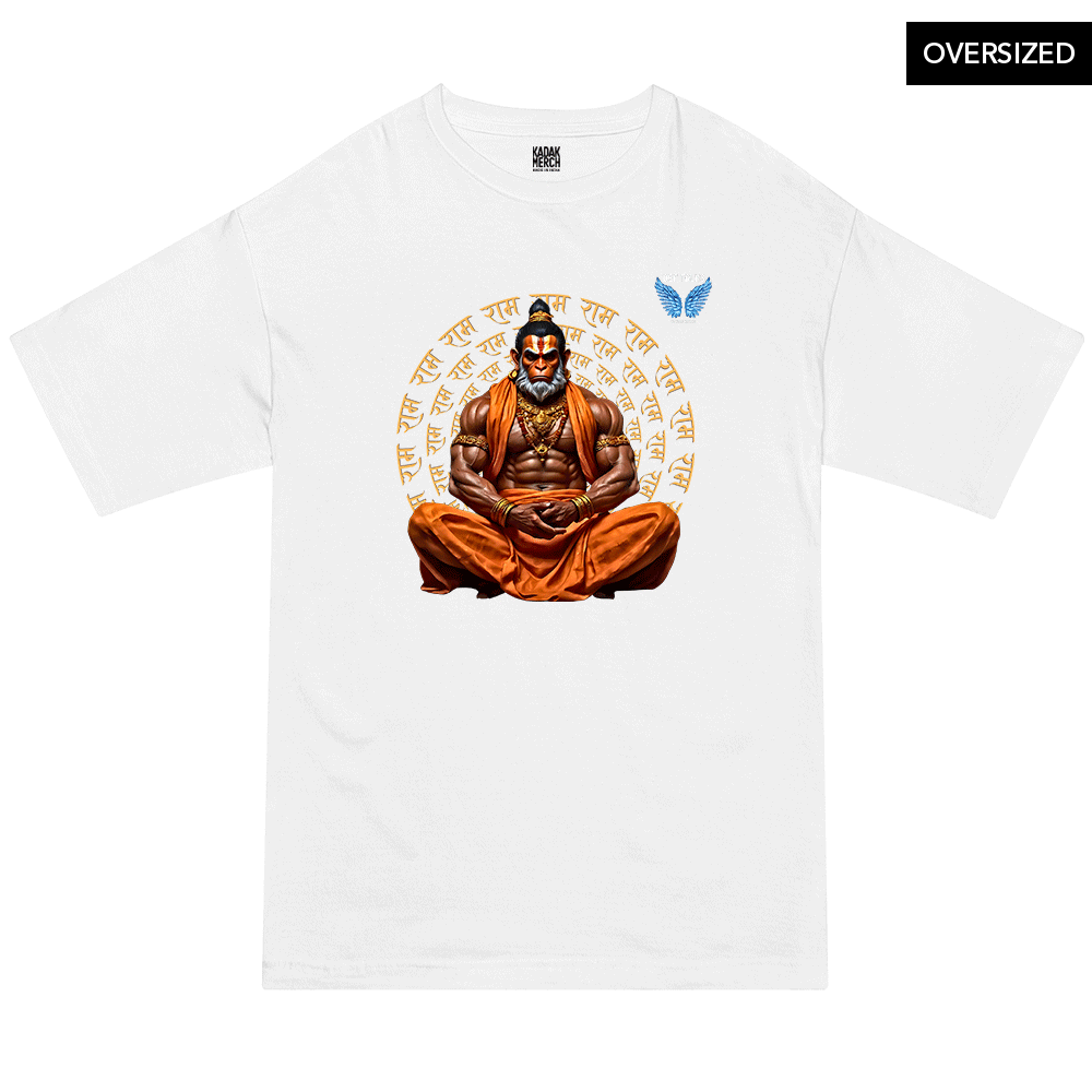 Chanting Hanuman Oversized T-Shirt