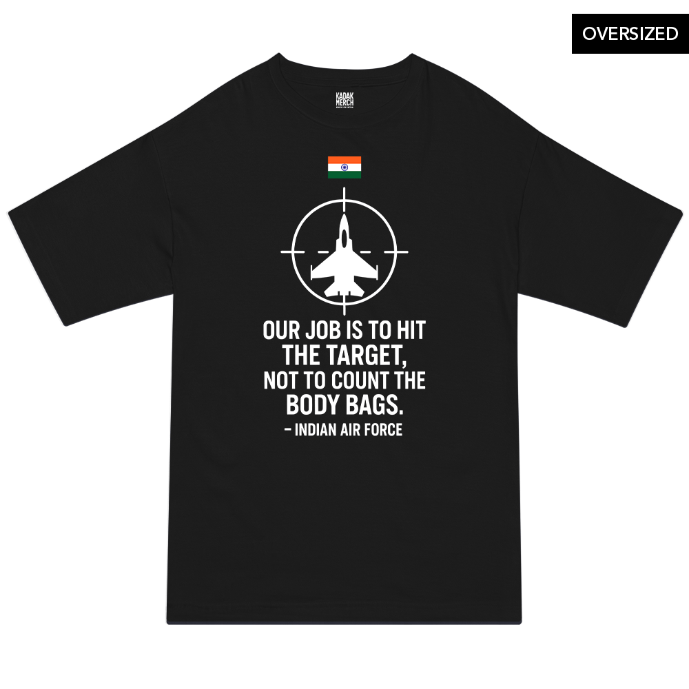 Indian Airforce - We Don't Count The Body Bags Oversized T-Shirt